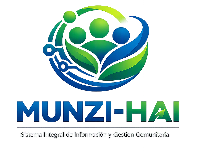 Vista previa del panel de administración y perfil ciudadano de MUNZI-HAI